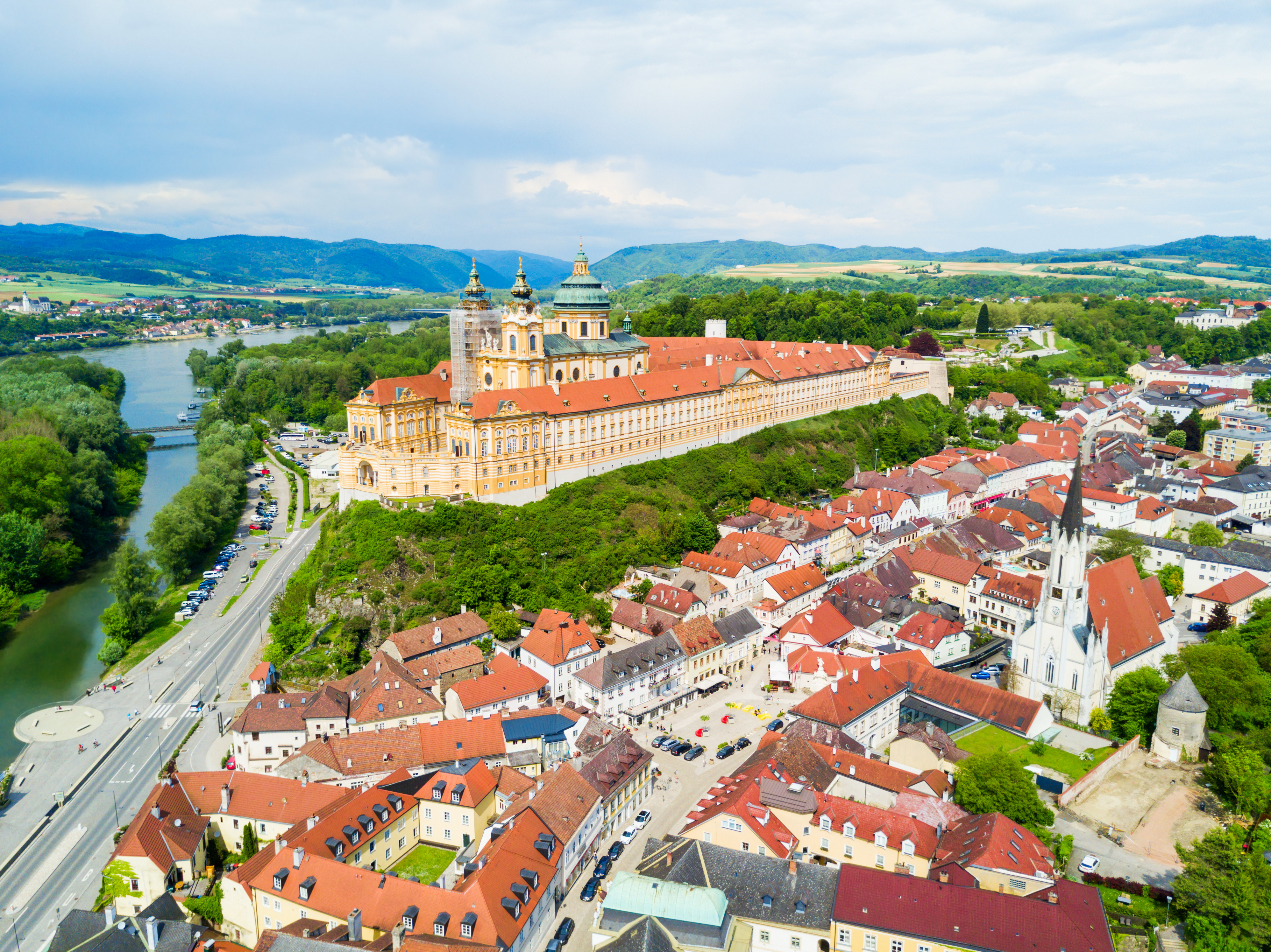 Melk Monastery Aerial View